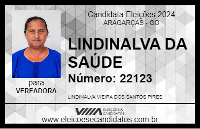 Candidato LINDINALVA DA SAÚDE 2024 - ARAGARÇAS - Eleições