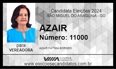 Candidato AZAIR 2024 - SÃO MIGUEL DO ARAGUAIA - Eleições