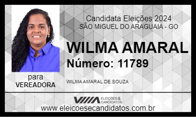 Candidato WILMA AMARAL 2024 - SÃO MIGUEL DO ARAGUAIA - Eleições