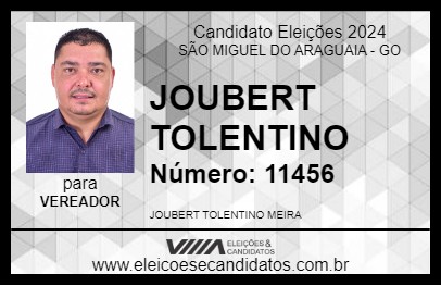 Candidato JOUBERT TOLENTINO 2024 - SÃO MIGUEL DO ARAGUAIA - Eleições