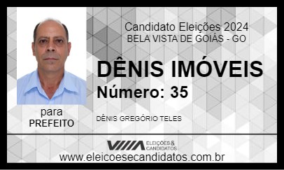 Candidato DÊNIS IMÓVEIS 2024 - BELA VISTA DE GOIÁS - Eleições