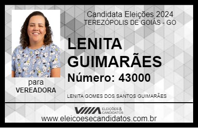 Candidato LENITA GUIMARÃES 2024 - TEREZÓPOLIS DE GOIÁS - Eleições