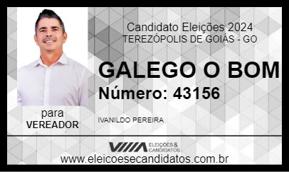 Candidato GALEGO O BOM 2024 - TEREZÓPOLIS DE GOIÁS - Eleições