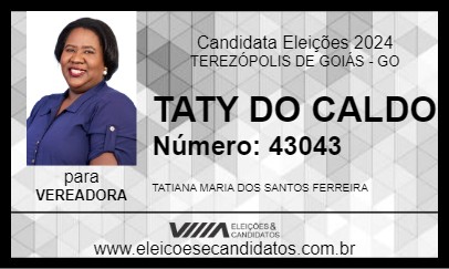 Candidato TATY DO CALDO 2024 - TEREZÓPOLIS DE GOIÁS - Eleições