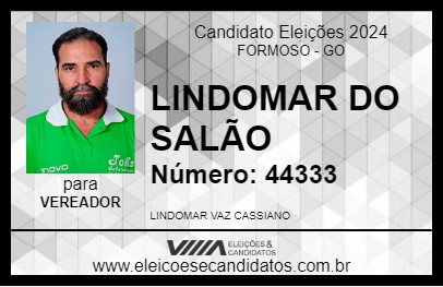 Candidato LINDOMAR DO SALÃO 2024 - FORMOSO - Eleições