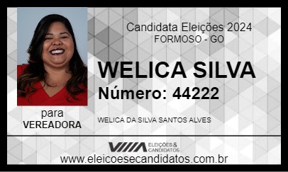 Candidato WELICA SILVA 2024 - FORMOSO - Eleições