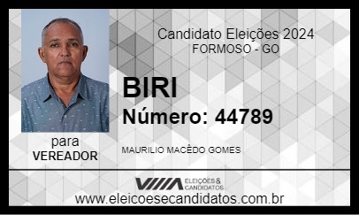 Candidato BIRI 2024 - FORMOSO - Eleições