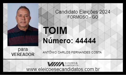 Candidato TOIM 2024 - FORMOSO - Eleições