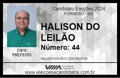 Candidato HALISON DO LEILÃO 2024 - FORMOSO - Eleições