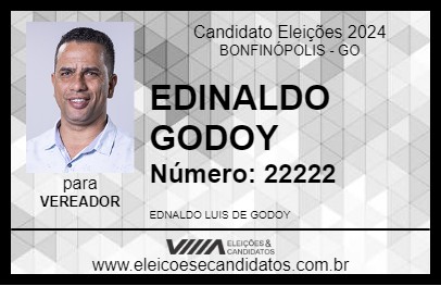 Candidato EDNALDO GODOY 2024 - BONFINÓPOLIS - Eleições