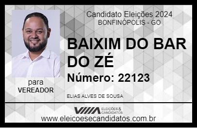 Candidato BAIXIM DO BAR DO ZÉ 2024 - BONFINÓPOLIS - Eleições