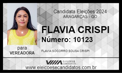 Candidato FLAVIA CRISPI 2024 - ARAGARÇAS - Eleições