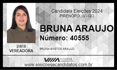 Candidato BRUNA ARAUJO 2024 - PIRENÓPOLIS - Eleições