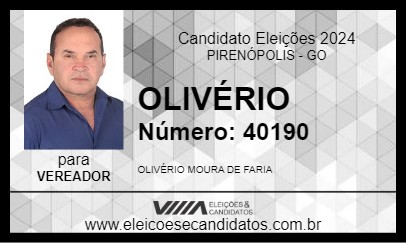 Candidato OLIVÉRIO 2024 - PIRENÓPOLIS - Eleições