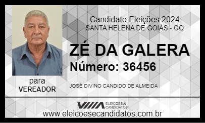 Candidato ZÉ DA GALERA 2024 - SANTA HELENA DE GOIÁS - Eleições