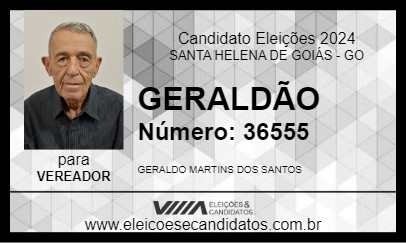 Candidato GERALDO GERALDÃO 2024 - SANTA HELENA DE GOIÁS - Eleições