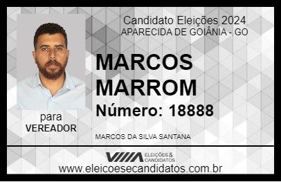 Candidato MARCOS MARROM 2024 - APARECIDA DE GOIÂNIA - Eleições