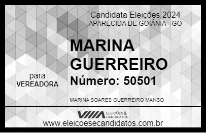 Candidato MARINA GUERREIRO 2024 - APARECIDA DE GOIÂNIA - Eleições