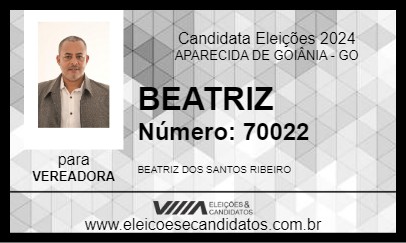 Candidato BEATRIZ 2024 - APARECIDA DE GOIÂNIA - Eleições