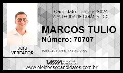 Candidato MARCOS TULIO 2024 - APARECIDA DE GOIÂNIA - Eleições