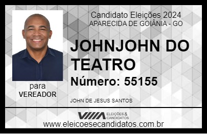 Candidato JOHNJOHN DO TEATRO 2024 - APARECIDA DE GOIÂNIA - Eleições