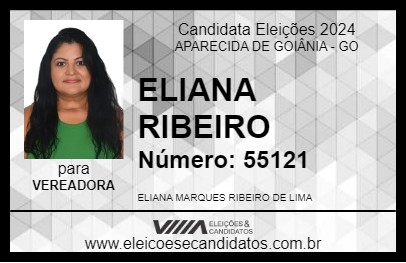 Candidato ELIANA RIBEIRO 2024 - APARECIDA DE GOIÂNIA - Eleições