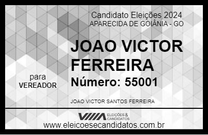 Candidato JOAO VICTOR FERREIRA 2024 - APARECIDA DE GOIÂNIA - Eleições