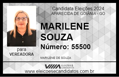 Candidato MARILENE SOUZA 2024 - APARECIDA DE GOIÂNIA - Eleições