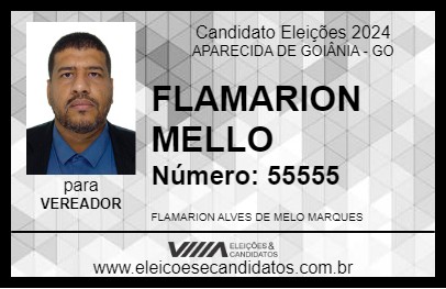 Candidato FLAMARION MELLO 2024 - APARECIDA DE GOIÂNIA - Eleições