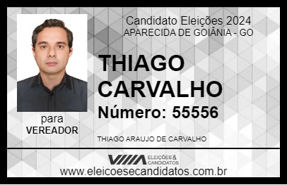 Candidato THIAGO CARVALHO 2024 - APARECIDA DE GOIÂNIA - Eleições