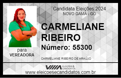 Candidato CARMELIANE RIBEIRO 2024 - NOVO GAMA - Eleições