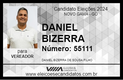 Candidato DANIEL BIZERRA  2024 - NOVO GAMA - Eleições