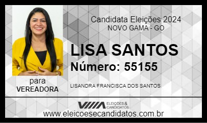 Candidato LISA SANTOS 2024 - NOVO GAMA - Eleições