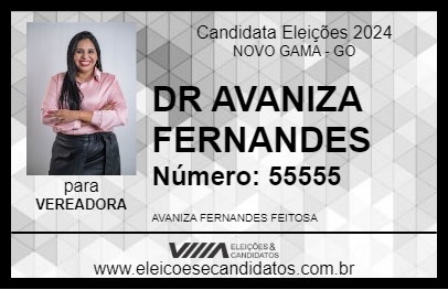 Candidato DR AVANIZA FERNANDES 2024 - NOVO GAMA - Eleições