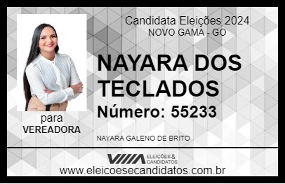 Candidato NAYARA DOS TECLADOS 2024 - NOVO GAMA - Eleições