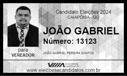 Candidato JOÃO GABRIEL 2024 - CAIAPÔNIA - Eleições