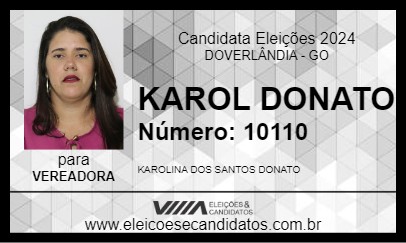 Candidato KAROL DONATO 2024 - DOVERLÂNDIA - Eleições