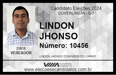 Candidato LINDON JHONSO 2024 - DOVERLÂNDIA - Eleições