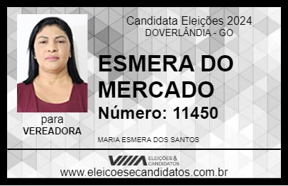 Candidato ESMERA DO MERCADO 2024 - DOVERLÂNDIA - Eleições