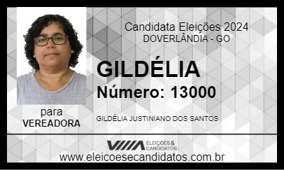 Candidato GILDÉLIA 2024 - DOVERLÂNDIA - Eleições