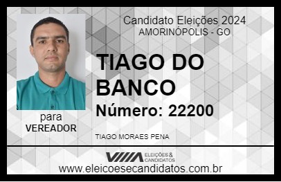 Candidato TIAGO DO BRANCO 2024 - AMORINÓPOLIS - Eleições