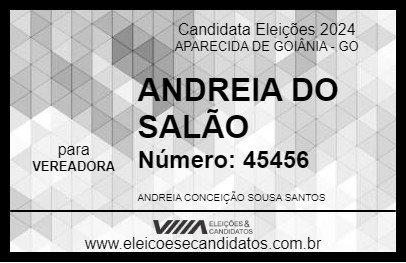 Candidato ANDREIA DO SALÃO 2024 - APARECIDA DE GOIÂNIA - Eleições