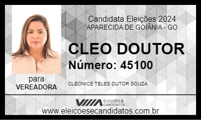 Candidato CLEO DOUTOR 2024 - APARECIDA DE GOIÂNIA - Eleições