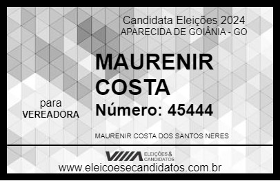 Candidato MAURENIR COSTA 2024 - APARECIDA DE GOIÂNIA - Eleições