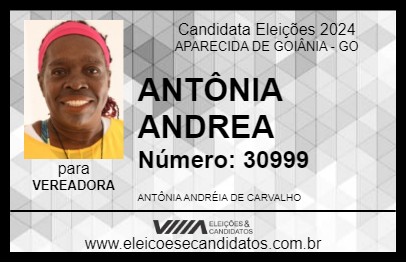 Candidato ANTÔNIA ANDREA 2024 - APARECIDA DE GOIÂNIA - Eleições