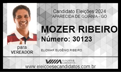 Candidato MOZER RIBEIRO 2024 - APARECIDA DE GOIÂNIA - Eleições