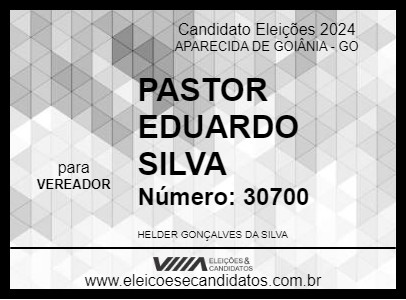 Candidato PASTOR EDUARDO SILVA 2024 - APARECIDA DE GOIÂNIA - Eleições