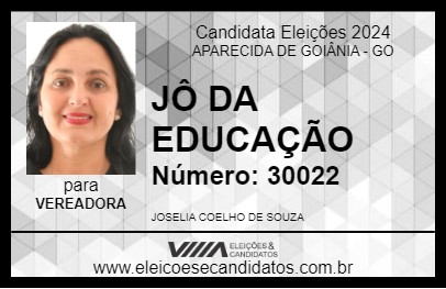 Candidato JÔ DA EDUCAÇÃO 2024 - APARECIDA DE GOIÂNIA - Eleições