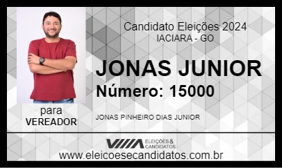 Candidato JONAS JUNIOR 2024 - IACIARA - Eleições