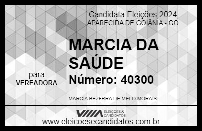 Candidato MARCIA DA SAÚDE 2024 - APARECIDA DE GOIÂNIA - Eleições